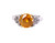 Vintage 14k White Gold 3.13cttw Round Sphalerite Diamond Lance Fischer Ring s7