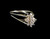 Estate 14k White Gold .71cttw Blue Topaz and Diamond Reversible Ring sz 10