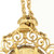 VINTAGE FLORENZA VICTORIAN REVIVAL GOLD FILIGREE SLIDE 2" LOCKET NECKLACE 23"