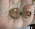 Vintage 50's Spinach Jade Bojar Gold Filled Gf Florentine Pin & Earrings1.5"