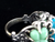 Estate Carolyn Pollack Sterling Silver Turquoise Ornate Floral Ring SZ 8.5