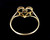 Estate 10k Yellow Gold .09ct Light Blue Aquamarine Heart Cute Ring sz 7.5