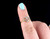 Estate 10k Yellow Gold .09ct Light Blue Aquamarine Heart Cute Ring sz 7.5