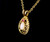 Vintage 18k Gold Plated Australian Opal Spinel Filigree Pendant Necklace 17.5”