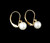 Vintage 14k Yellow Gold Cultured White Pearl and White Sapphire Earrings .5”