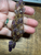 Vintage 70's Amethyst Tumbled Caged Stones Gold Plated Necklace Grapes Drop 25"