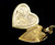 Vintage 14K Yellow Gold 3 Roses in Relief Heart Shaped Locket Pendant Necklace 18"