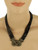 Estate Heidi Daus Triple Black Beads Love Knot Crystals Necklace 18" Stunning