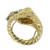 Vintage Diamond Paste Cornucopia Design Gold Plated Statement Cocktail Ring 5-7