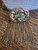 Vintage Art Nouveau Abalone RS Design Abstract Bronze Fringe Brooch Pin 3.5"