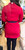 Bleecker Street Vintage Red 60s Mock Neck Bodycon Dress w/Belt M US 8 or 10 Knit