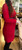 Bleecker Street Vintage Red 60s Mock Neck Bodycon Dress w/Belt M US 8 or 10 Knit