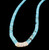 VTG Sarah Curley Navajo Sterling Kingman Turquoise/Shell Heshi Bead Necklace 17"