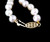 Vintage 14k Yellow Gold 7mm White Pearl Hand Knotted 70s Beaded Necklace 18”