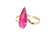 Estate 14k Yellow Gold 1cttw Pear Shaped Pink Tourmaline Light Dainty Ring sz 8