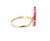Estate 14k Yellow Gold 1cttw Pear Shaped Pink Tourmaline Light Dainty Ring sz 8