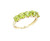 Vintage 14k Yellow Gold 1.5cttw Checkerboard Cut Peridot Ring Band sz 6