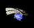 Vintage 14k White Gold 1.73cttw Blue Star Sapphire Diamond Shooting Star Ring s4