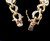 Vintage  Gold Bronze Over Sterling Silver Diamond Blue Topaz Tennis Bracelet 7.5”