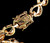 Vintage  Gold Bronze Over Sterling Silver Diamond Blue Topaz Tennis Bracelet 7.5”