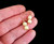 Vintage Gold Filled Floating Opal Fragments Fixed Chip Bead Earrings 1.25”