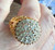 Vintage 60's Fab Huge Pave Paste Crystals Dome Organic Cocktail Ring Sz 6-6.75