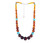 Estate Sterling Amber Turquoise Jay king Desert Trading Beaded Necklace 18-20.5”