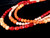 Estate Sterling Red Orange Coral Multi Strand Jay king DTR Beaded Necklace 18-20”