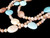 Vintage Jay king DTR Sterling Peach Moonstone Amazonite 3 Strand Necklace 20-23”