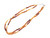 Estate Sterling Faceted Citrine Gemstone Beaded Double Strand Necklace 18-19”