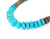Estate Sterling American Turquoise Graduated Beaded Necklace 19”