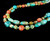 Estate Sterling Jay king Desert Trading American Turquoise Beaded Necklace 42”