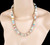 Estate Sterling Jay king Desert Trading Amazonite and Pink Opal Beaded Necklace 18-21”