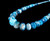 Estate Jay King Desert Trading Blue Apatite Graduated Beaded Necklace 18-20.5”