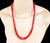 Estate Sterling Jay king Desert Trading Red Coral Beaded Necklace 19-22”