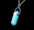 Vintage Sterling Silver Turquoise Howlite Chunky Crystal Point Pendant Necklace 20”