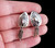 Vintage Navajo Sterling Mother of Pearl Feathers Drop Dangle Post Earrings 1.75”