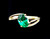 Vintage 14k Gold 1ct Green Spinel Mid Century Dainty Delicate Ring sz 6.5