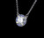 Vintage 14k White Gold .73cttw GHI VS2-SI1 Diamond Spinel Pendant Necklace 16”