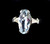 Antique Art Deco 14k White Gold 4.17ct Aquamarine Solitaire Stunning ring size 7