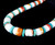 Estate Sterling Jay king DTR Spiny Oyster Shell Turquoise Bead Necklace 18-20.5”