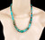 Estate Sterling Blue Turquoise Jay king Desert Trading Beaded Necklace 18-21”