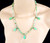 Estate Jay King Desert Trading Green Chrysoprase Pendulum Beads Necklace 18-20.5"