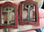 Antique Miniature Victorian Guilloche Red Enamel Picture Frame Pair Intricate