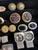 Vintage MCM Cufflinks Lot of 38 Sets Jade Onyx-Tie Bars Diff  Brands Wrap Around