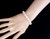Estate White Chalcedony Semi Precious Stone Beaded Lola Rose Bracelet Adjustable