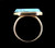 Estate Gold Over Sterling Silver Turquoise Howlite Gemstone Ring size 9