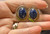 Vintage Sterling Lapis Lazuli Oval Post Pierced Earrings 1" Bezel 70's Disco Era