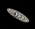 Antique Deco Sterling Amethyst Marcasite Leaf Ornate Design Bar Pin Brooch 2.5”