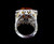Estate Sterling Silver 18k Amber Spinel Gems En Vogue Michael Valitutti Ring 7.5